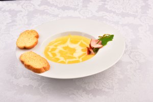 Сырный крем суп с беконом